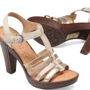 Born Riviera Metallic Combo Strappy Heeled sandals